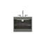 Meuble-lavabo mural 24 po avec lavabo en céramique et trois trous de robinet, grand meuble-lavabo flottant avec rangement pour salle de bain moderne, lavabo une pièce sans drain, pré-assemblé-48514799-48514793