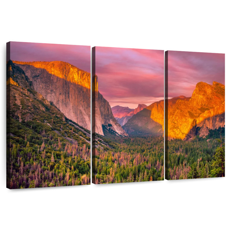 Alvord Yosemite Valley Sunset View, 24" H x 38" W