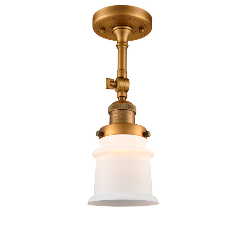 Applique murale articulée à 1 lumière Bartolmeu, Boîtier blanc mat, Laiton brossé, Ampoule DEL 6 watts Vinage