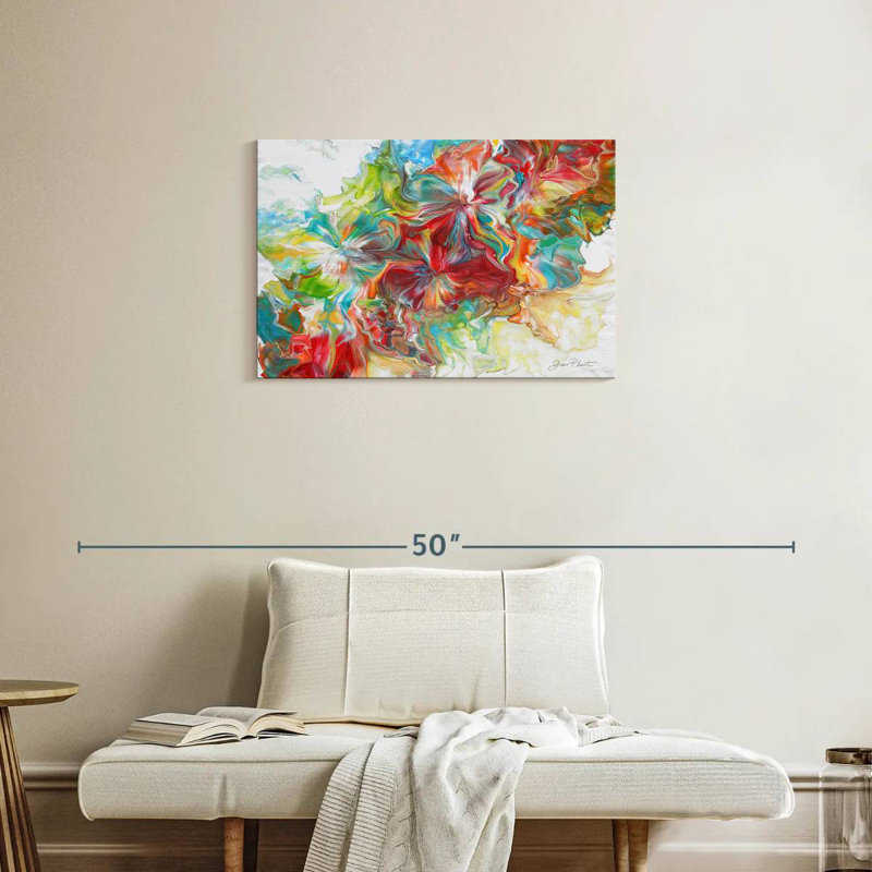 Avery abstrait versant X, H 20 po x l 30 po