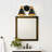 2-Light Bath Vanity Light Dimmable with Black Brass Metal Shade