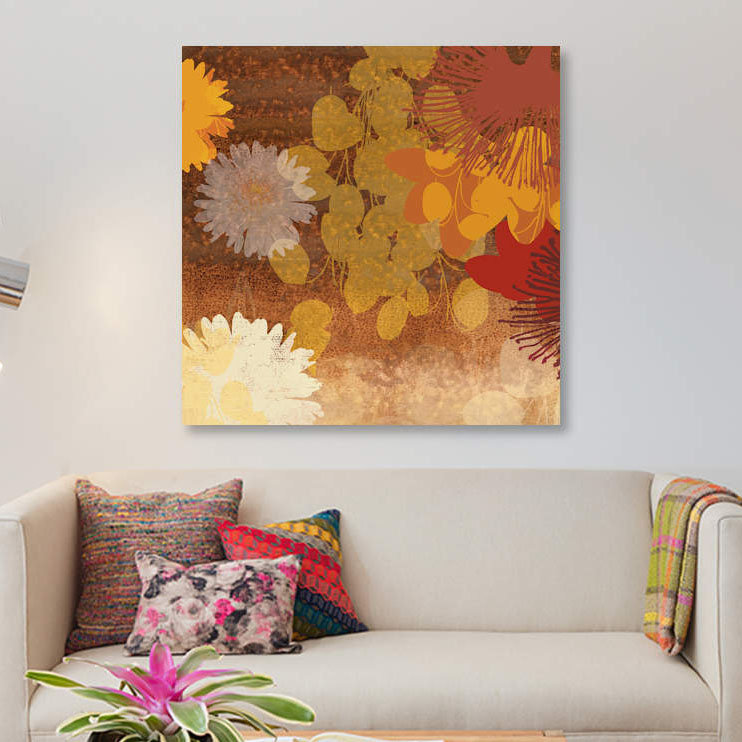 « surprise i », impression sur toile, H 48 po x l 48 po x P 1,5 po, Papier d'art encadré noir, Pas de tapis