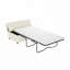 Lit simple avec repose-pieds pliant avec matelas et lit d'invité convertible noir-115698428