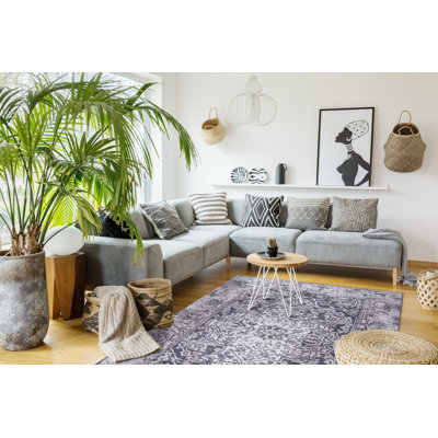 Striped Cotton and Chenille Flatweave Area Rug