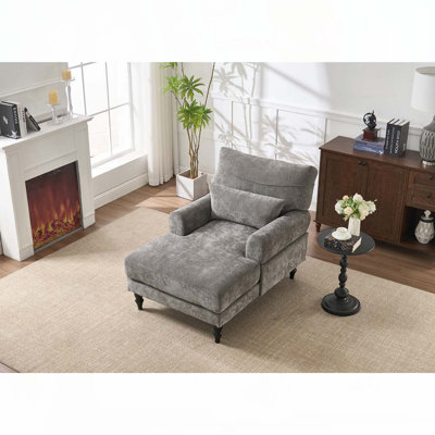 Guistino Modern Chaise Lounge With Plush Cushions And Durable Wood Frame