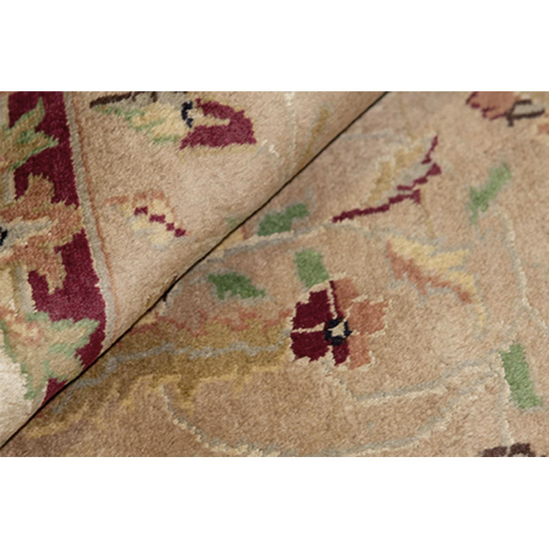 Hand-Knotted High-Quality Beige and Ivory Area Rug