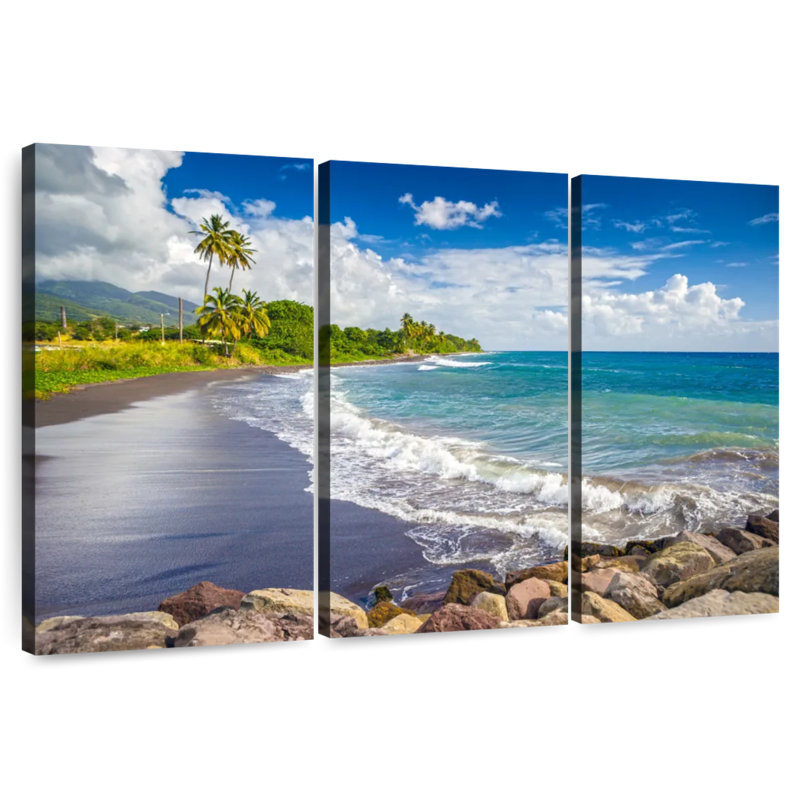 Nicci Saint Kitts Black Beach, 24" H x 38" W