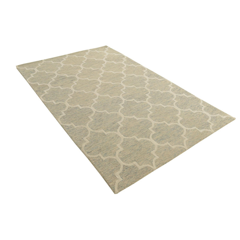 Tapis bleu clair et beige 5 x 8 Parris