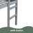 Full Rubber Wood Loft Bed With Ladder-375068754