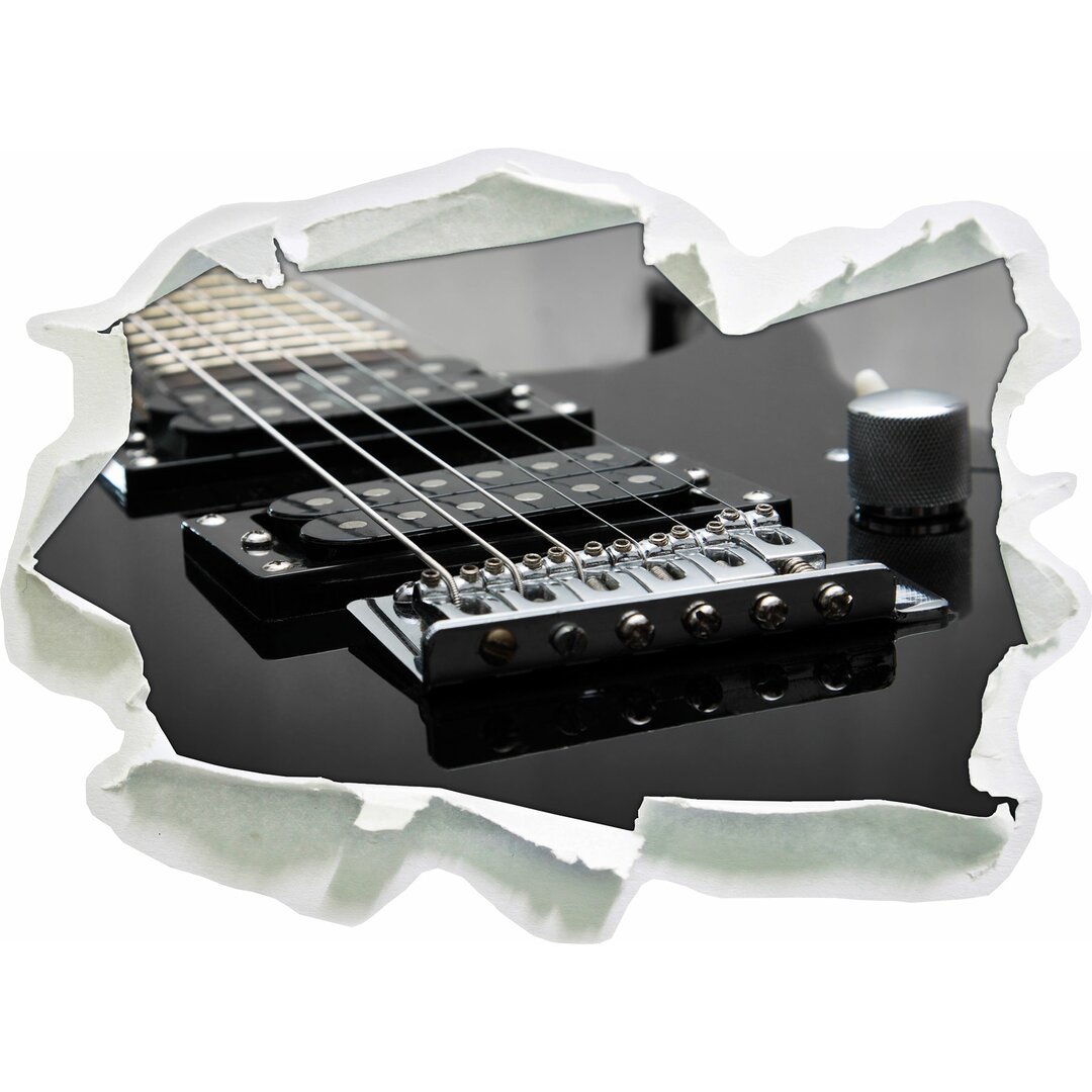 Schwarze E-Gitarre Wandaufkleber