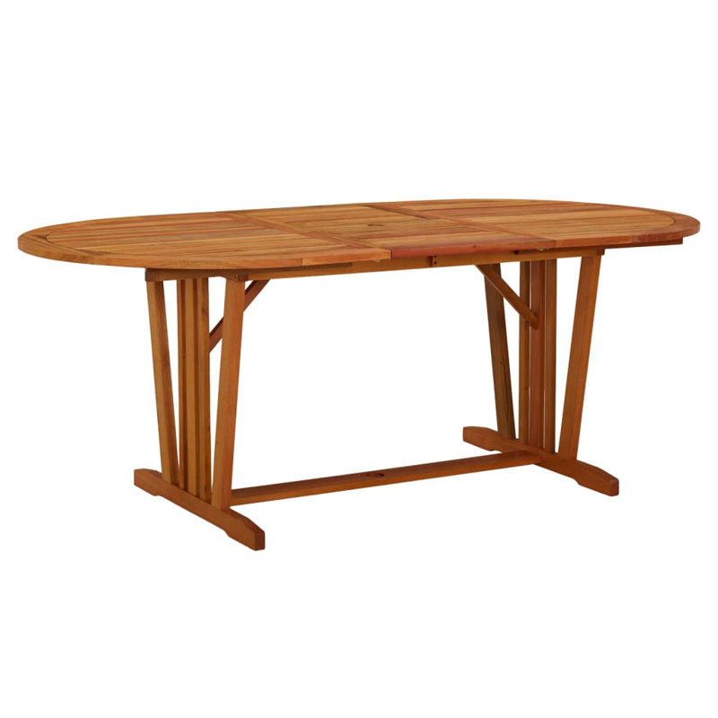 Charistil Oval Eucalyptus Extendable Outdoor Dining Table , 150cm cm W 100cm cm D