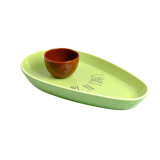 Gracie Oaks Ceramic Chips And Dip Platter