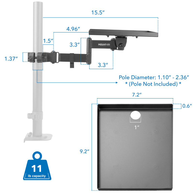 Mount-it Single Screen Desktop Mount