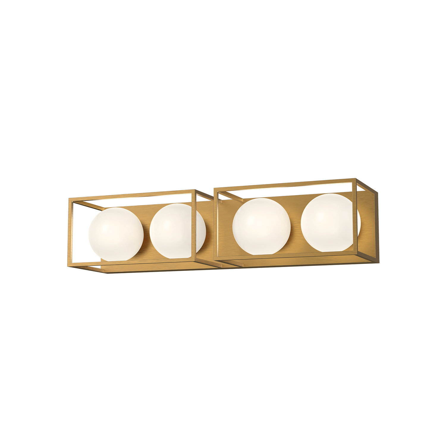Davida Frosted Dimmable Bath Bar, Aged Gold, 4