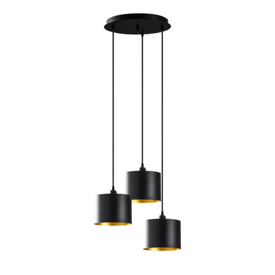 Luminaire suspendu tambour à 3 lumières Kayne