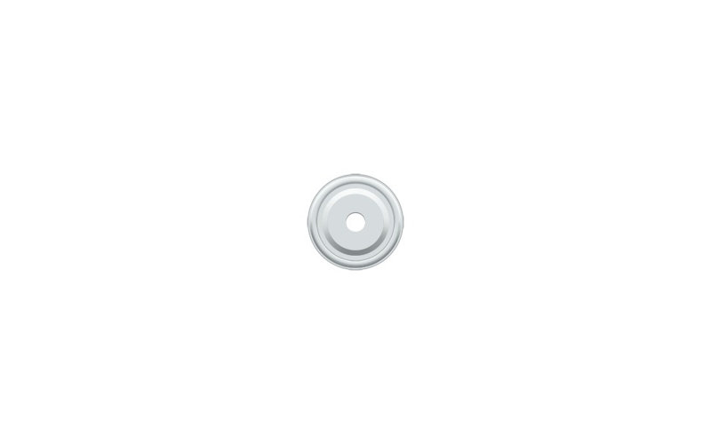 Metal Knob Backplate, Polished Chrome