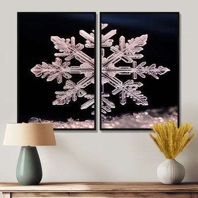 Cristal flocon de neige Tranquility I - paysage d'hiver grand art mural