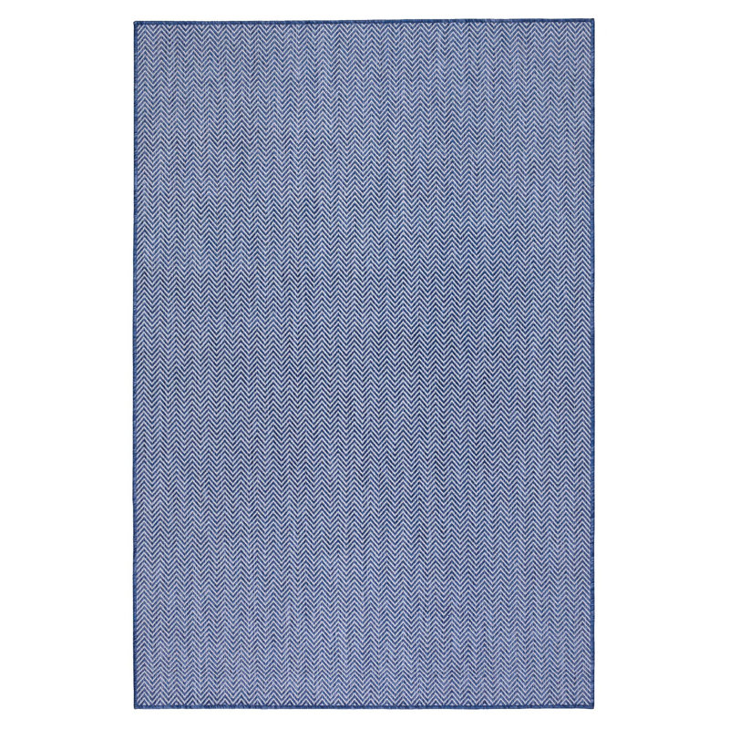 Tapis en jute / sisal en polypropylène bleu marine Marquas, Rectangle 2 pi 8 po x 5 pi