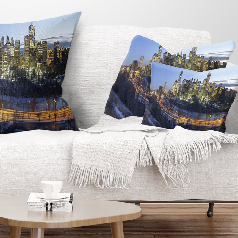 Downtown Calgary - Cityscape Printed Throw Pillow