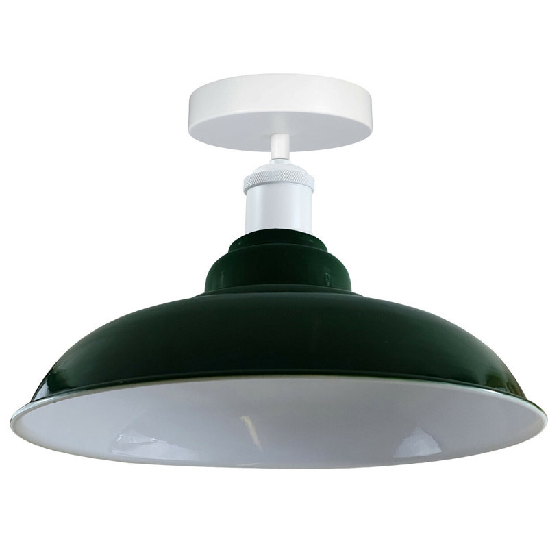 Navi Semi Flush Mount, Green