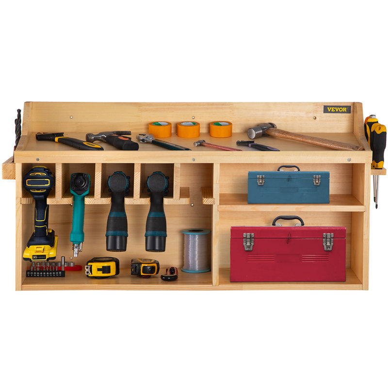 Rangement pour outils électriques, support de perceuse à fixation murale / banc, 5 suspensions