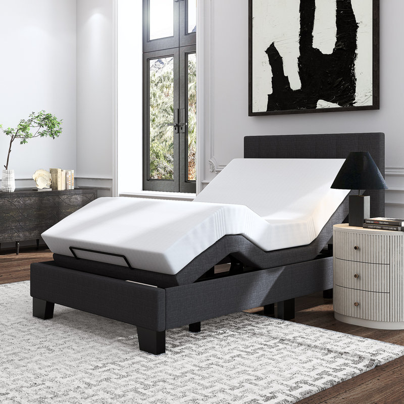 Channahon Adjustable Bed with Wireless Remote, Twin