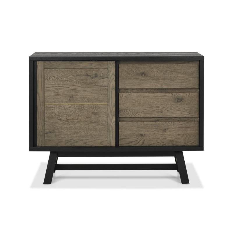 Mercie 116cm Sideboard, Weathered Oak/Peppercorn