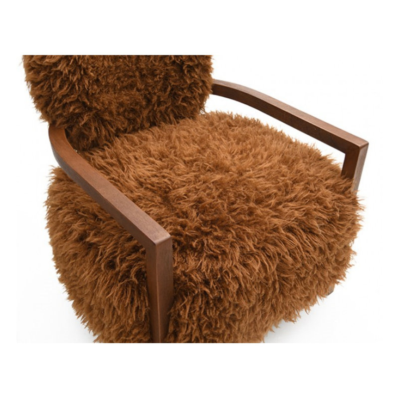 Fauteuil d'appoint Savitha, Brun chameau