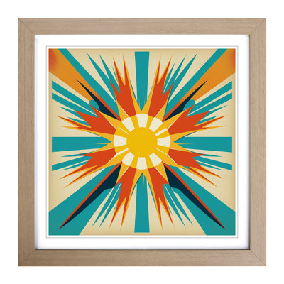 Sun Mid-Century - Framed Print