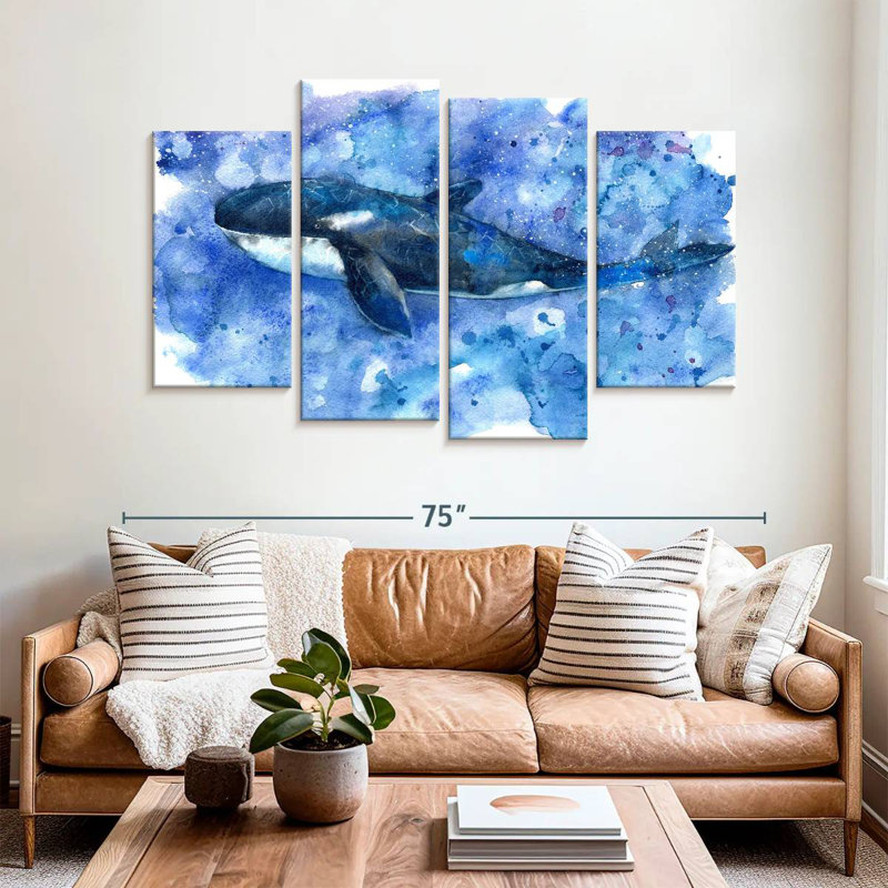 Blue Killer Whale, 42" H x 68" W