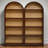 Freestanding 5 Tier Bookcase Set Of 2, Open Storage Display, Arched Top Design, Modern Farmhouse, Living Room-123501154