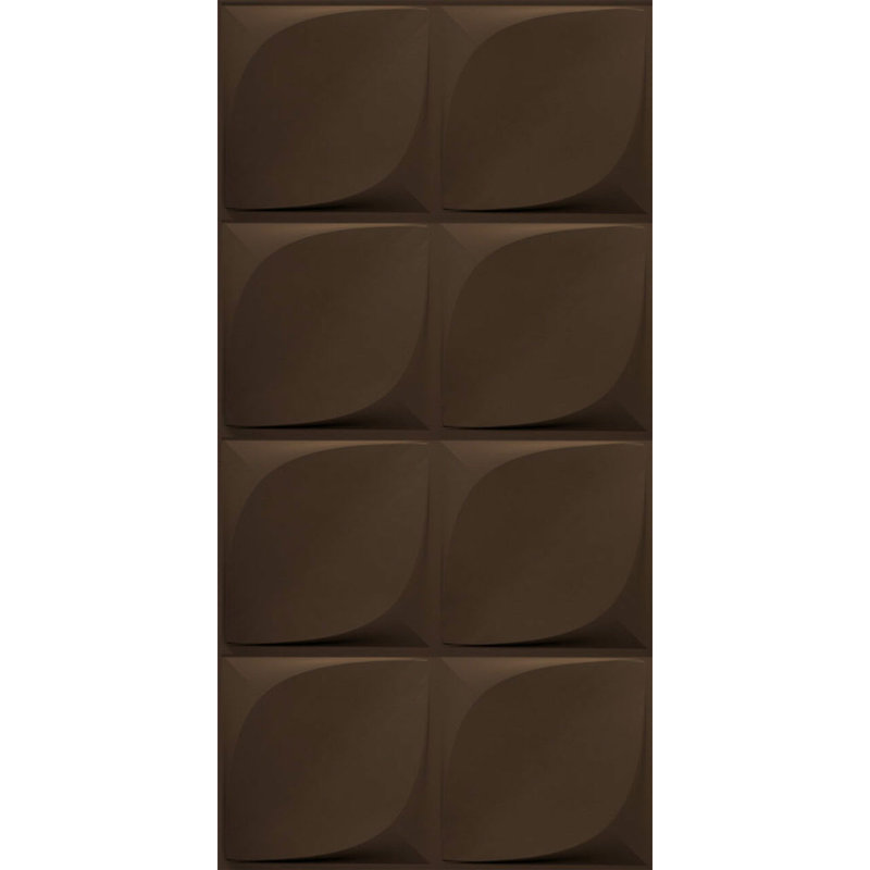 Petal Max 4pi x 8 pi Panneaux muraux en PVC à coller 3D (32 pieds carrés / feuille), Cacao