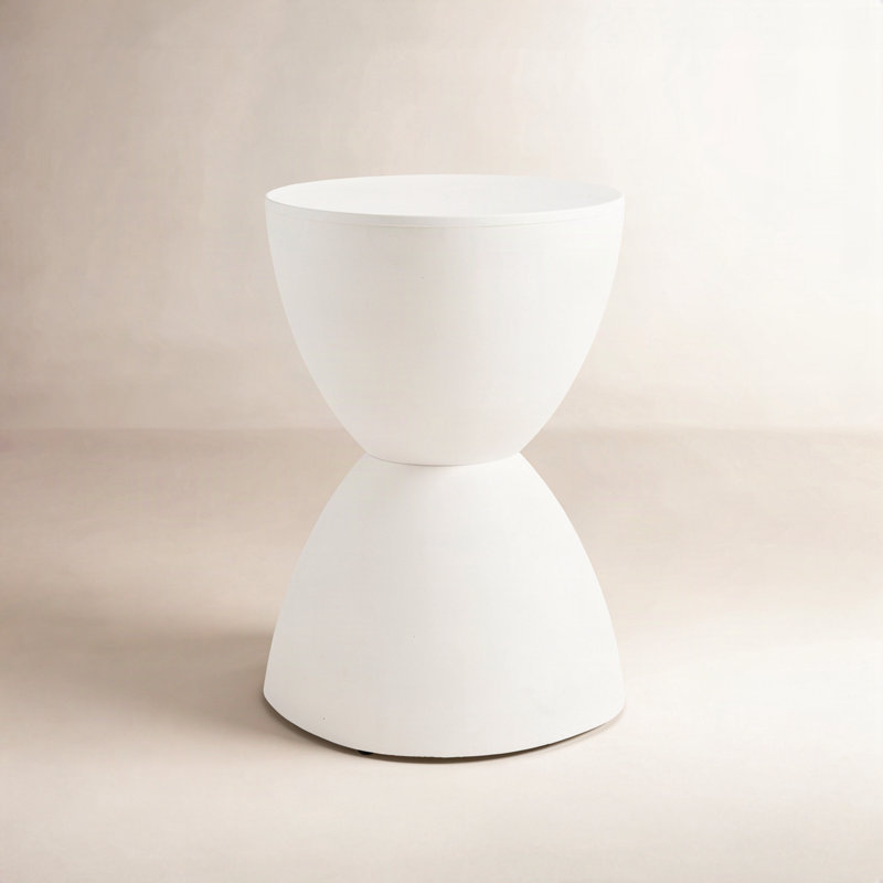 Tabouret d'appoint en plastique Burgess, Blanc