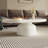 Modern Cream White Oval Coffee Table for Living Room,Bedroom