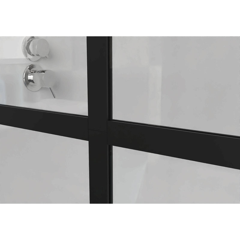 Porte de douche 34 po x 72 po avec finition noire