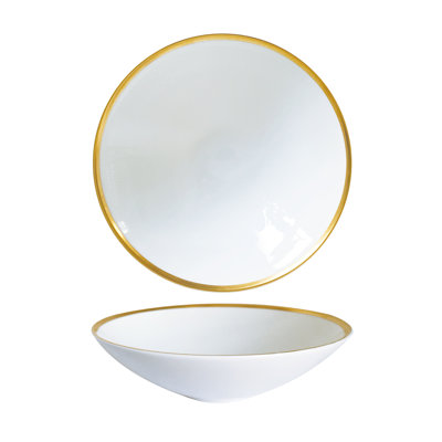 Golden Edge Pasta and Soup Bowls