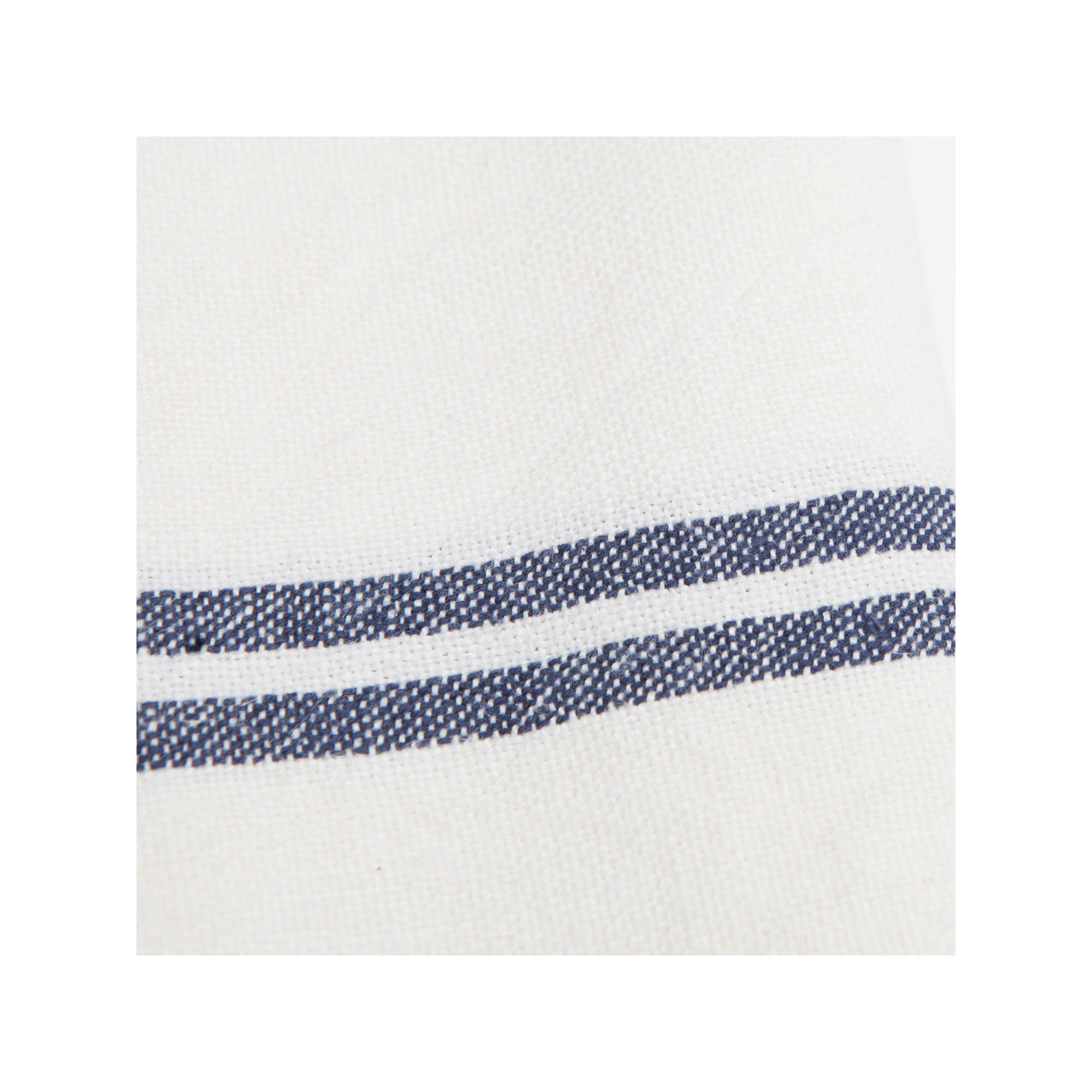 Brookline Stripe Tea Towel Kitchen Towel, Ivory/Navy
