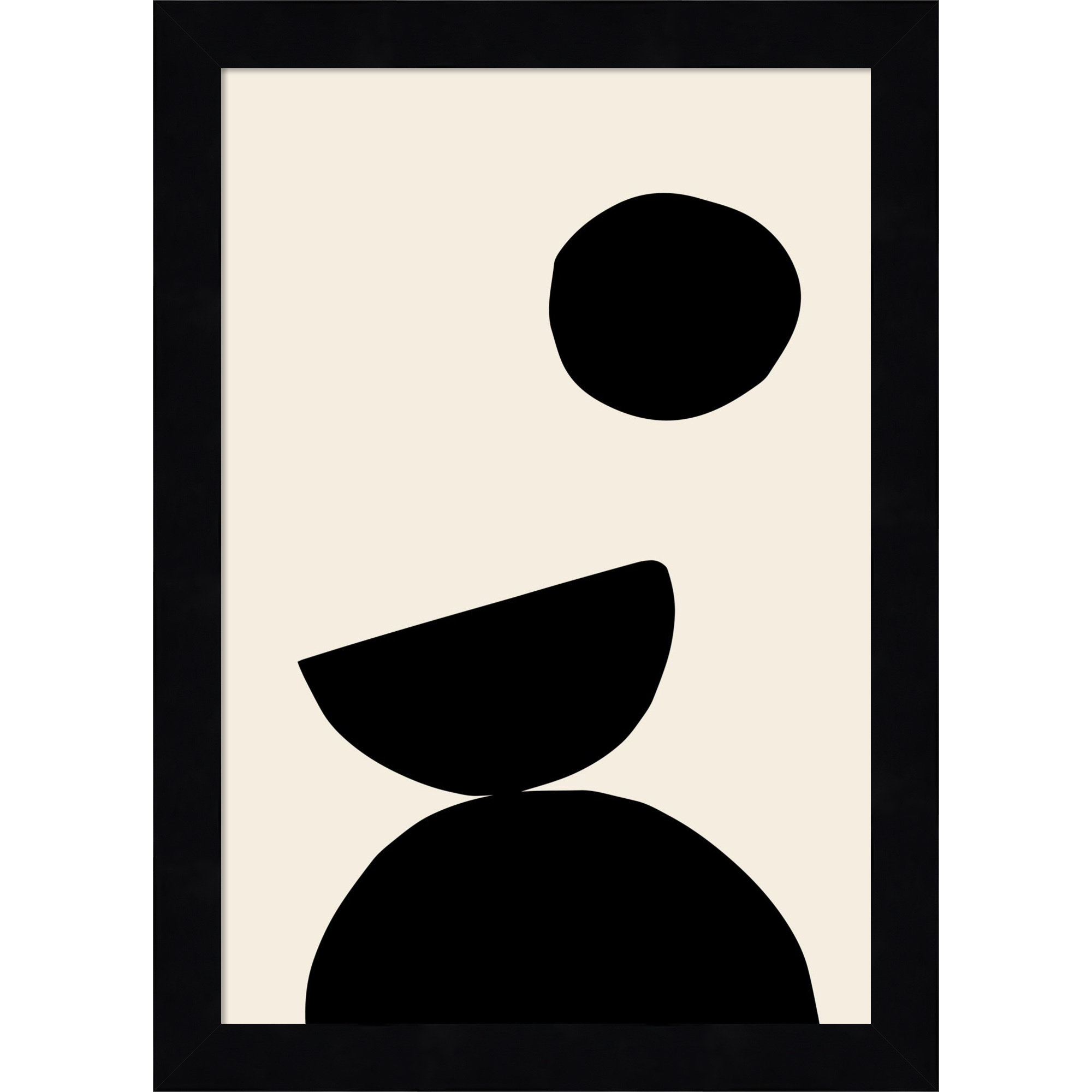 Organic Shapes 09 by 1x Studio, 13.25" H x 9.56" W x 0.88" D, Black