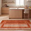 Tapis Sardis moderne à motifs mosaïques abstraites, orange, rouge et crème, lavable à la machine, antidérapant, à poils courts, pour l'intérieur et l'extérieur, adapté aux animaux domestiques, idéal pour le salon, la chambre, la salle à manger, l'entrée, le couloir ou le bureau.-1464869826