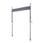 Store banne rétractable manuel 198 cm x 150 cm - Pare-soleil extérieur réglable avec manivelle, gris foncé