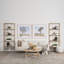 Peach Narrow Etagere Bookcase