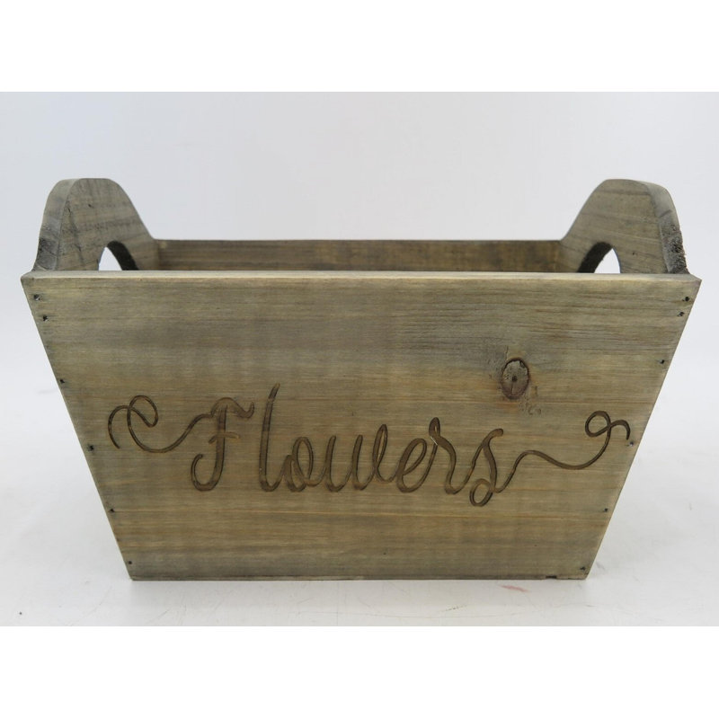 Boîte décorative «Fleurs» brûlées