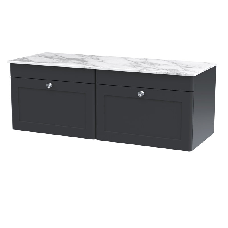 Classique Bathroom Vanity, Soft Black, 121cm W