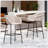 Ladd Outdoor Metal Wicker Barstool, Light Gray Faux Wicker With Integrated Footrest And High Weight Capacity-667953714