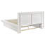 Ensemble de chambre avec lit plateforme blanc 6 pièces avec tiroirs doublés de feutre et quincaillerie argentée pour un design minimaliste moderne-1997609705