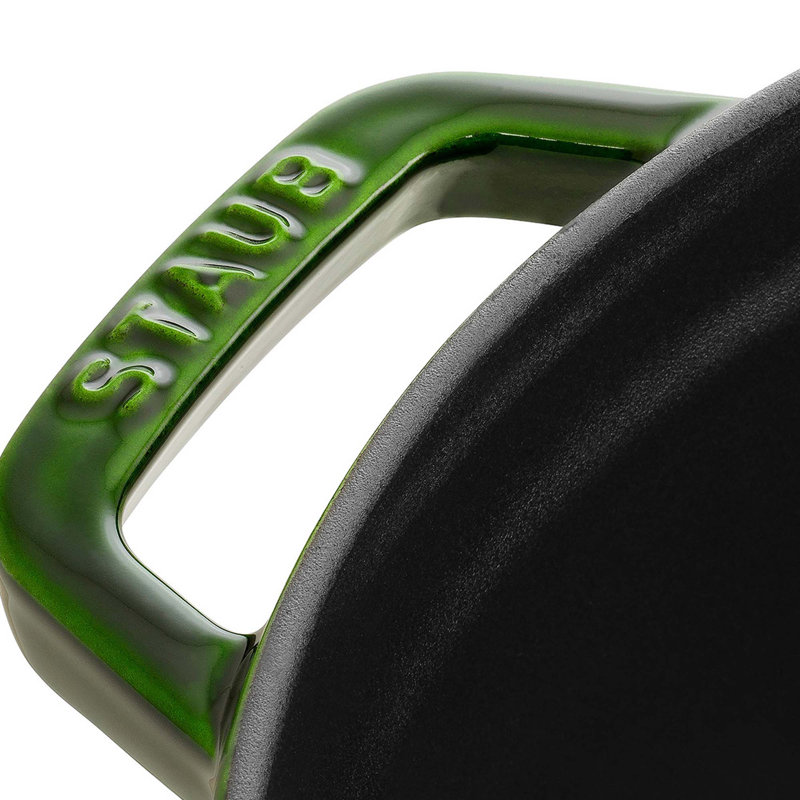 La Cocotte Cast Iron Round Cocotte, Basil, 2.75 quarts