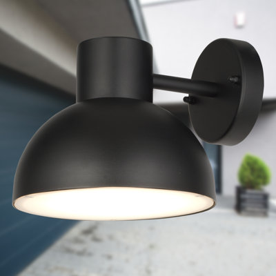 Satin Black 1 - Bulb Hardwired Outdoor Wall Lantern