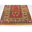 Tapis de zone en laine rouge/jaune 3 pi 5 po x 5 pi one-of-kind à la main noué la Diana