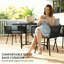 4 - Person Patio Dining Set with Square Table-879012297-879012296