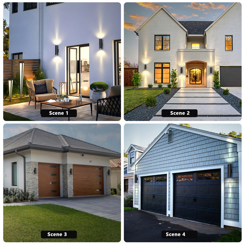Outdoor Wall Lights , Integrated Led Cylinder Up Down 12W 2700K Modern Aluminum Light, Waterproof Exterior Light For Porch Patio Door